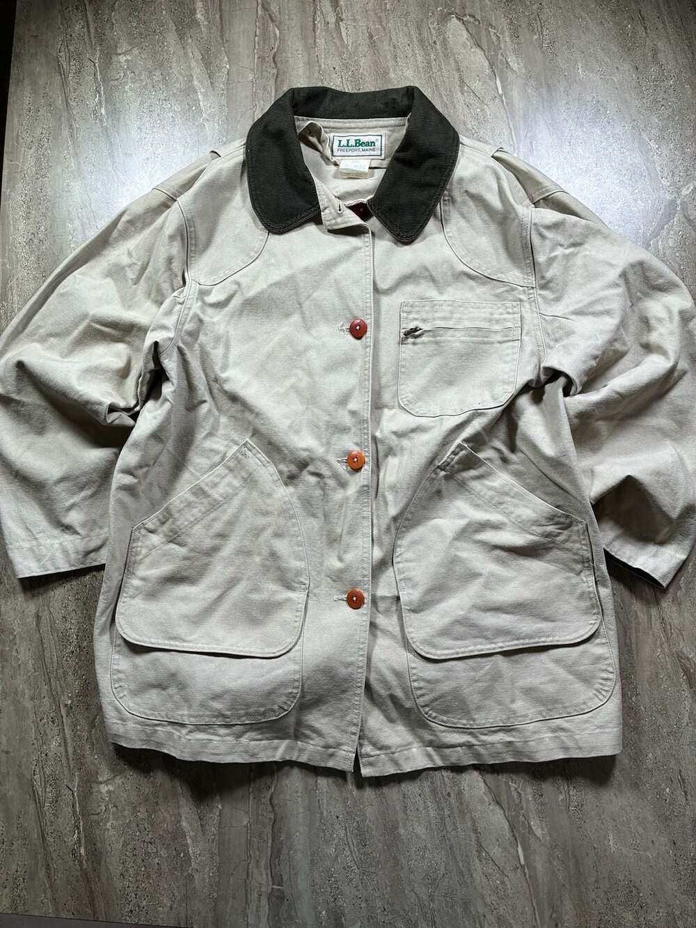 Vintage L.L. Bean Insulated Workwear Barn Jacket Chore Coat Made in USA Size L